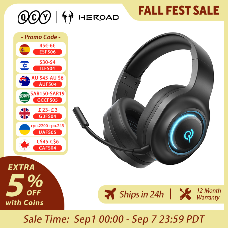 Gaming Headset Rgb - QCY Heroad V200 Gaming Headset with